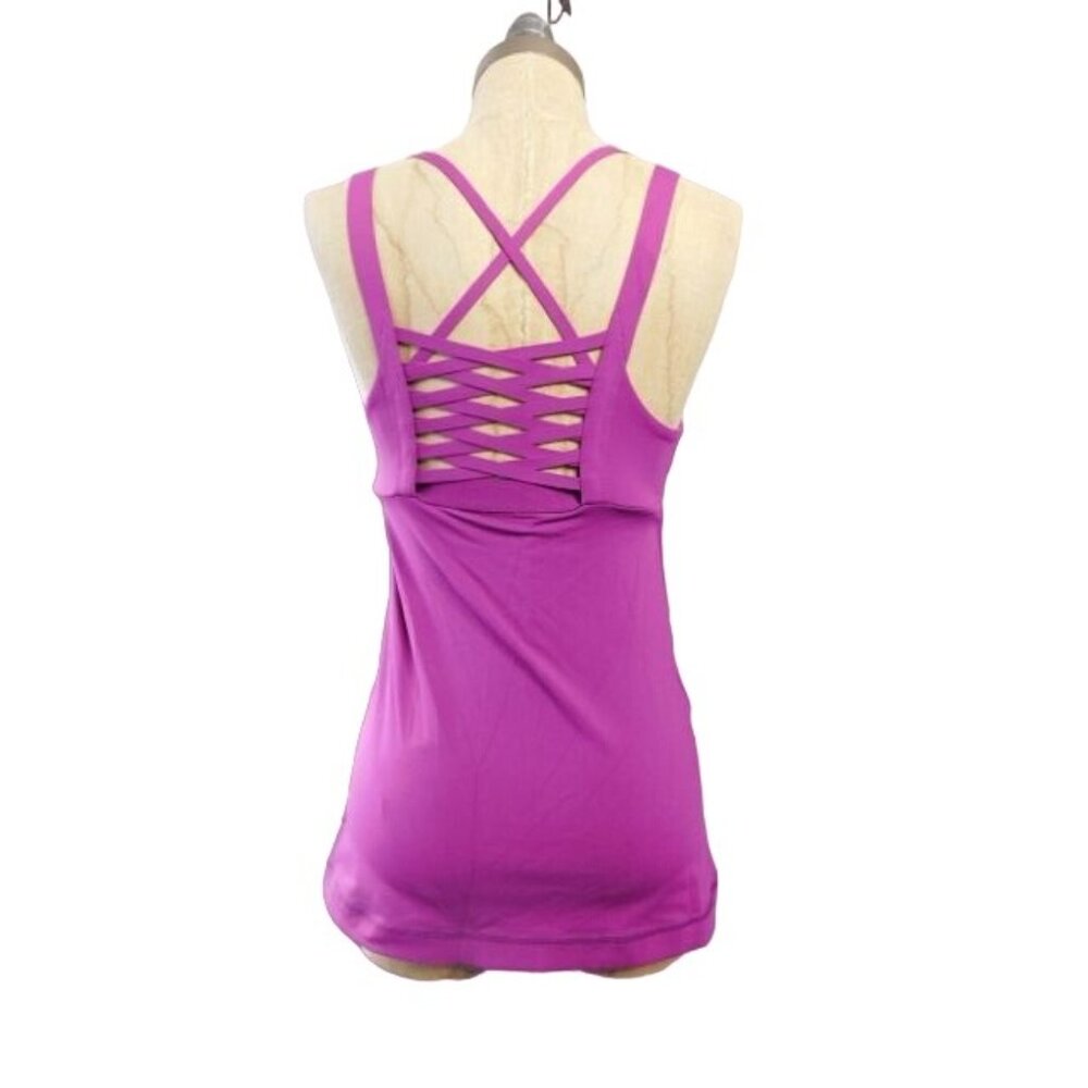 Lululemon Size 6 strappy Athletic Workout Fitness Sporty Top - Picture 3 of 3